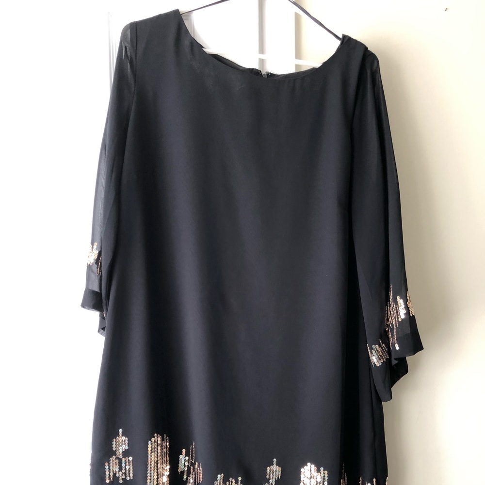 Dana Buchman Black Sequined Formal Dress